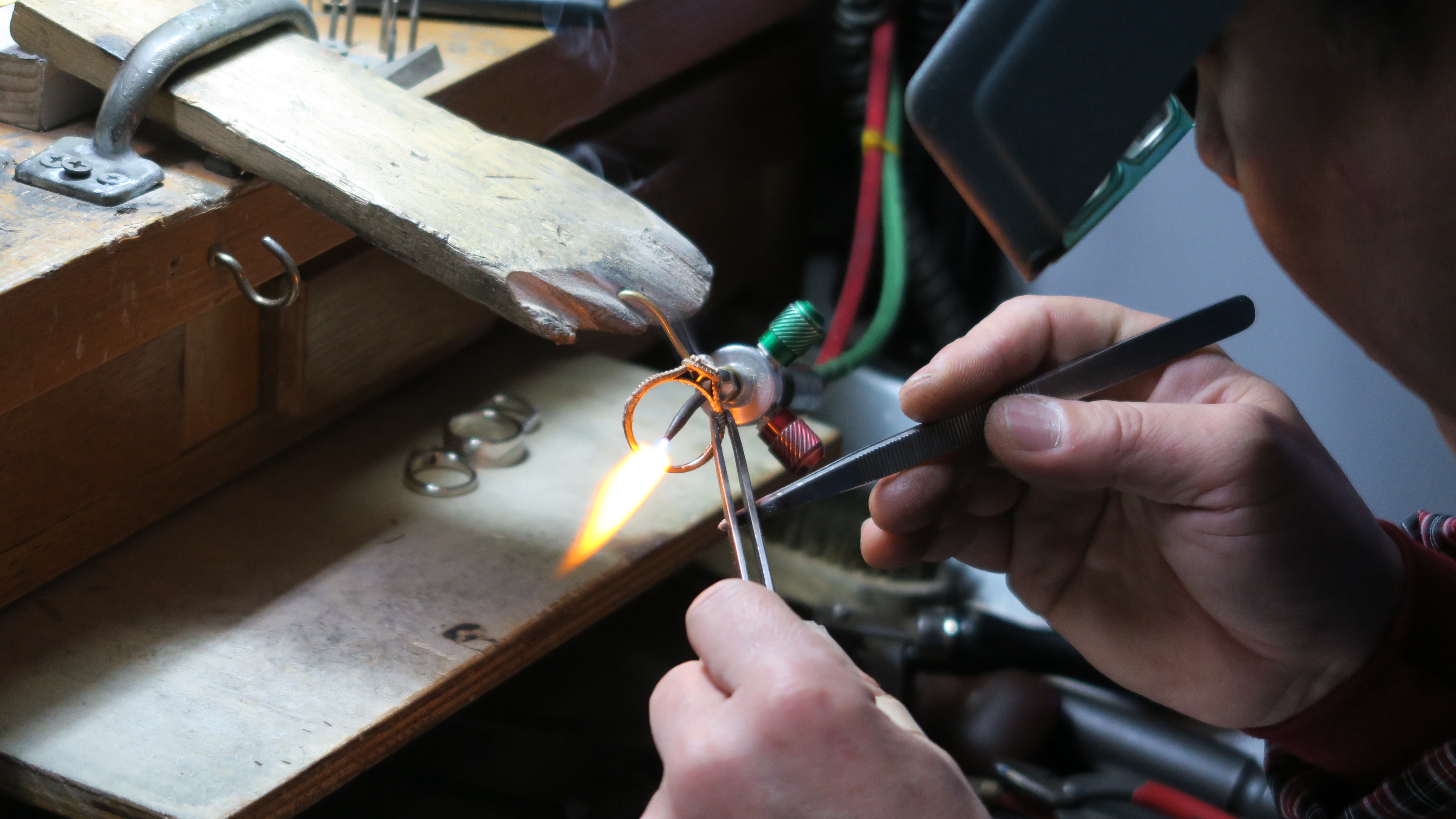 Master jeweller handcrafting a ring